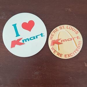 VINTAGE KMART I ❤️KMART RED WHITE BLUE ST LOUIS MANAGEMENT PINS